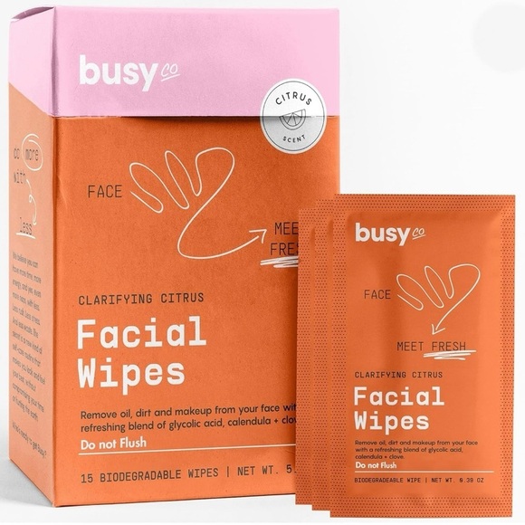 Busy Co. Other - Busy Orange Makeup Remover Wipes Skincare